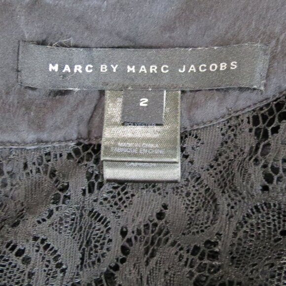 Marc Jacobs Black Sheer Lace Top - Picture 7 of 7
